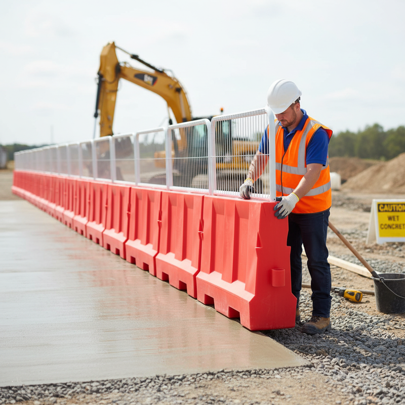 Light Gray Premium 1.2 Metre Mini Mesh Panel for Waterfilled Barriers