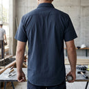 Short Sleeve Wicking Work Shirt with UPF 50+ - Navy