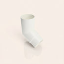 76mm Diameter Flush Joint Aluminium Downpipe Bends — RAL 9016 / 112.5 Deg