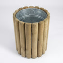 82-litre wooden litter bin with galvanised steel frame (view 2)