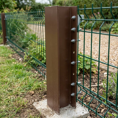 Classic 2400mm Sepia Brown Fence Post 48mm