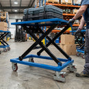 Winch Scissor Lift Table 300kg capacity with braked castors