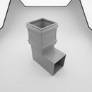 Traditional Aluminium Downpipe Bends 72x72mm – 92.5° & 112.5° — RAL 7037 / 92.5 Degrees