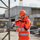 Light Slate Gray Premium Hi-Vis Soft Shell Jacket - Lightweight, Windproof & Breathable