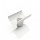 Half Round Aluminium Gutter Outlet 76mm – Marine Grade — RAL 9016