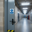Dim Gray Mandatory Fire Safety Door Signs - Keep Locked Shut for Safety Compliance