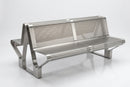 1800mm 3-Seater Stainless Steel Perforated Seat (view 2)