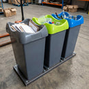 Set of 3 Open Top Recycling Bins - 50 Litre Capacity