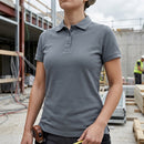 Women's Polo Top Cotton-Polyester Piqué - Steel Grey