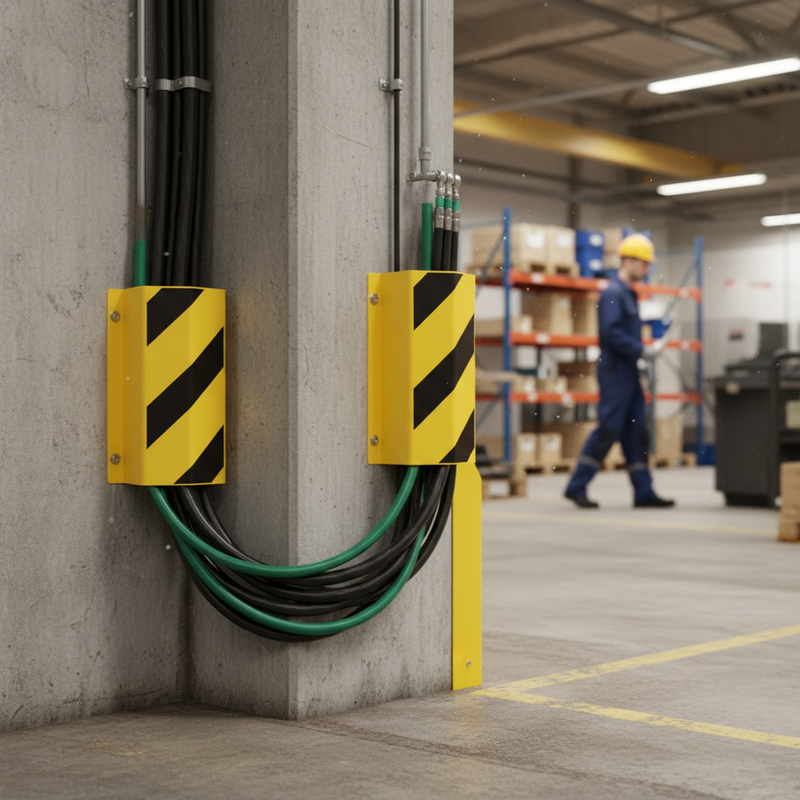 Slate Gray Premium Wall Mounted Cable and Hose Protector for Indoor Use