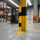 90-168mm steel crash protection bollard 1000mm height