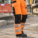Hi-Vis Class 2 Stretch Holster Pocket Trousers - Orange/Black (view 2)