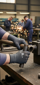 Dark Slate Gray High-Performance Safety Gloves with Latex Coating - 12 Pairs