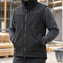 Softshell Stretch Work Vest with Multiple Pockets - Black (view 2)