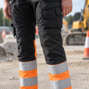 Class 1 Hi-Visibility Stretch Trousers with Tool Pockets