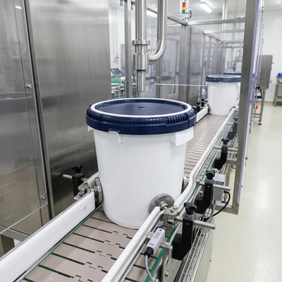 20-litre UN-certified food-grade storage container with quarter-turn lid