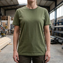 Women's Classic Cotton Short Sleeve Work T-Shirt - Khaki Green