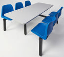6-Seater Canteen Dining Unit with Polypropylene Seats (view 2)