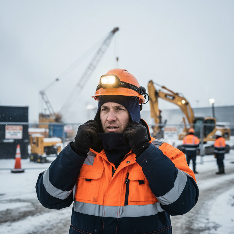 Light Gray Premium Thermal Insulated Polar Fleece Balaclava for Cold Conditions