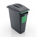 70 litre food waste bin with handles and overhanging lid (view 2)