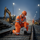 Dim Gray High-Visibility Safety Coverall - Orange | Durable & Comfortable