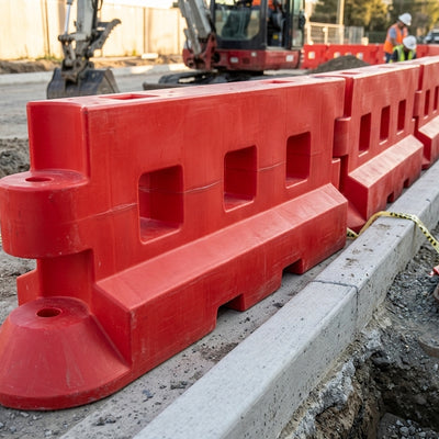 Heavy Duty Interlocking Traffic Barrier, Polyethylene, 400kg