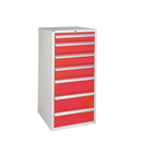 Light Gray Euroslide 7 Drawer Cabinet 1x100mm, 3x150mm, 3x200mm