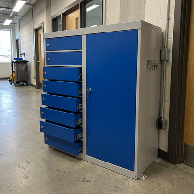 8-Tier Steel Laptop Storage Locker with Cam Locks
