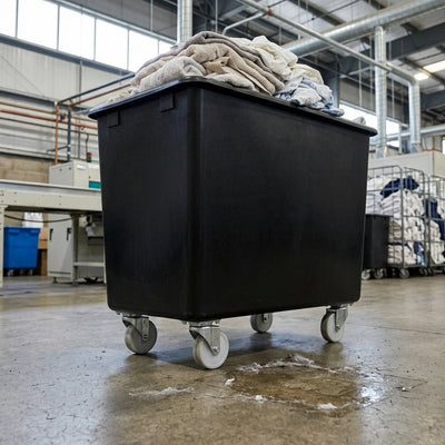 625 Litre Tapered Truck Recycled Polyethylene Black
