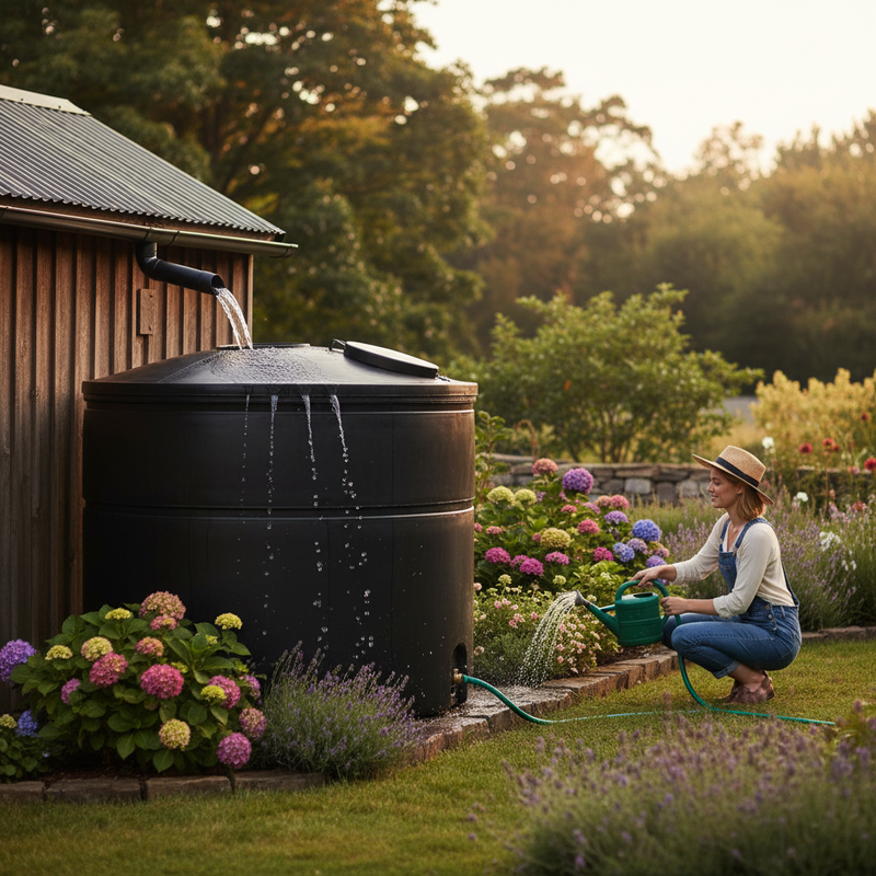 Dark Slate Gray Premium 6000 Litre Non-Potable Cylindrical Storage Water Tank