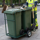 240 Litre Street Orderly Trolley with Bins, Brush & Shovel