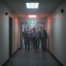 Dark Slate Gray Premium Fire Safety Exit Upwards Arrow Sign - Compliant Design