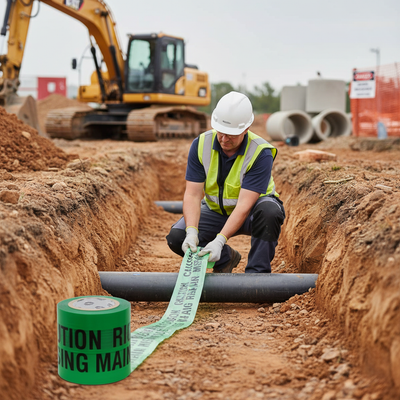 High-Performance Underground Warning Tape 150mm x 365m
