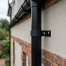 76mm Aluminium Downpipe Clip – Flush Joint — Textured Black (in use)