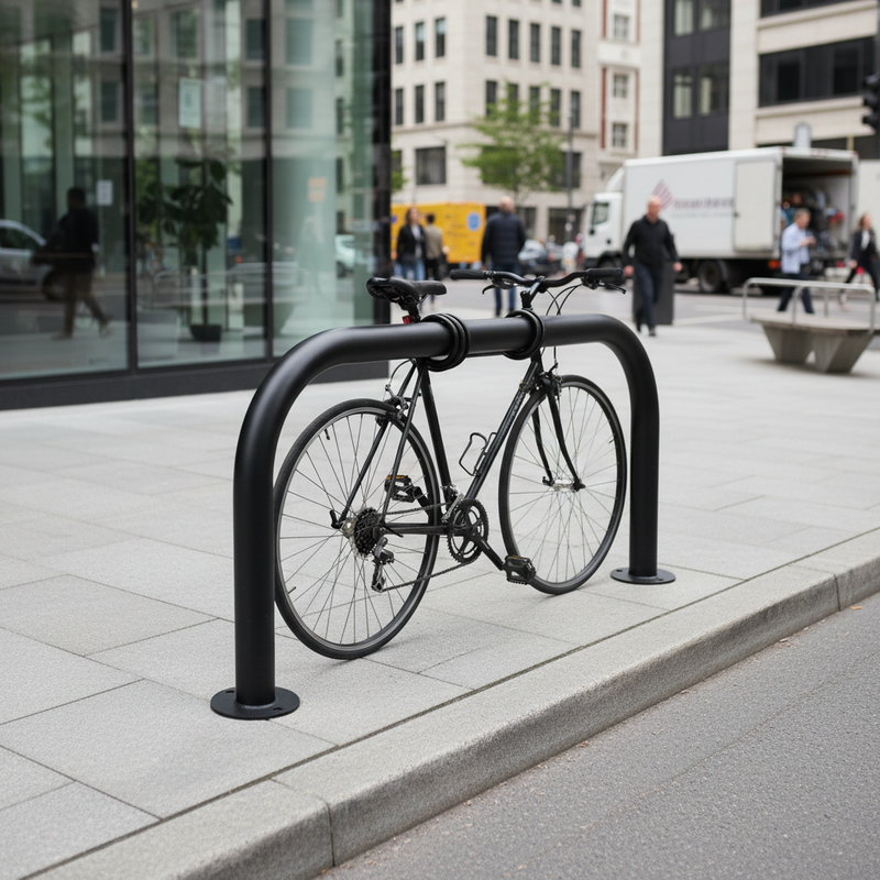 Gray Premium Galvanised Steel & Powder Coated Hoop Perimeter Barrier - 90mm Diameter