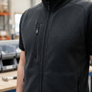 Low-Shedding Fleece Work Vest with Multiple Pockets - Black
