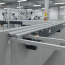 Slate Gray Premium Aluminium Single Fin On One Face Square Tube - Ideal for Shelving Solutions