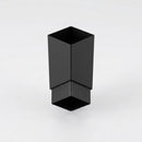 Flush Joint Aluminium Downpipe 72×72mm × 3m — Textured Black