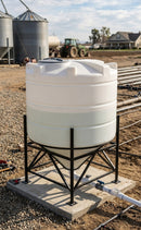 4900 Litre 45° Conical Polyethylene Tank with 2" Drainage