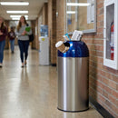 40 Litre Dome Bin Stainless Steel with Coloured Dome