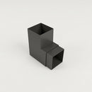 Flush Joint Aluminium Downpipe Bend 72x72mm — RAL 7022 / 92.5 Degrees