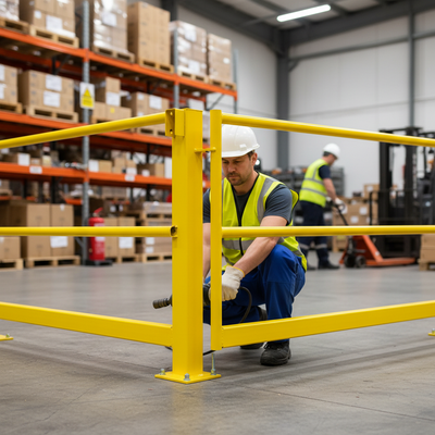 Heavy Duty Impact Protection Railing System - 1000mm Corner Post