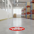Dark Gray Premium No Entry Floor Sign - Slip Resistant Vinyl for Safety