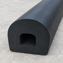 Black D-Profile Impact Guard 150 x 150 x 2000mm
