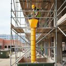 Dim Gray 22" Premium Yellow Top Hopper Rubbish Scaffold Chute