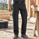 Stretch Work Trousers with Integrated Kneepads - Black