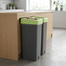 50 litre indoor recycling bin, recycled plastic, compact