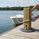 Gray Premium Cylinder Post Base for Traffic Signs and Delineators