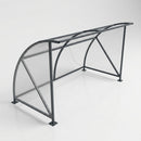 10-Bike Modular Shelter Steel Frame Polycarbonate Roof (view 2)