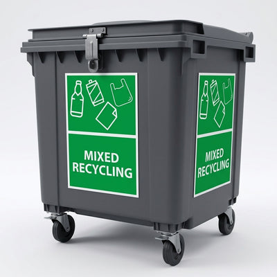 A4 bin signs – waste separation labels for recycling